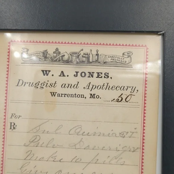 Antique Victorian 1869 6-9 druggist and apothecary receipt - Picture 4 of 7